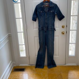Guess one piece denim jumpsuit 3/4 sleeve